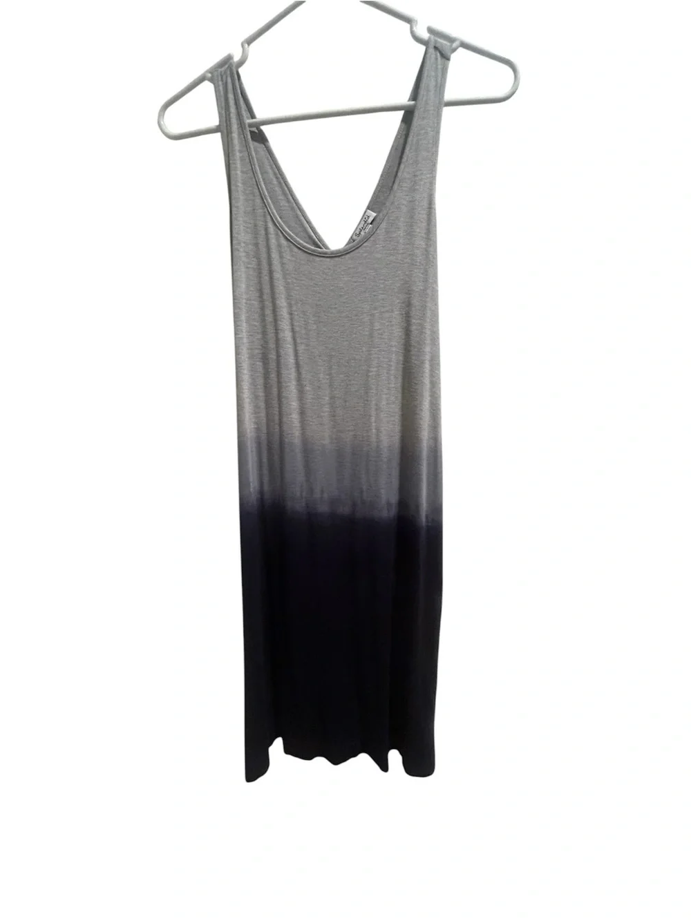 Splendid Gray and Navy Ombre Tank Style Mini Dress Cross-back Size Small